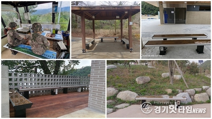 시계방향으로 고성군 GOP, 속리산국립공원, 내장산국립공원, 오대산국립공원, 가야산국립공원 설치 모습 (사진=넥스트원(주))
