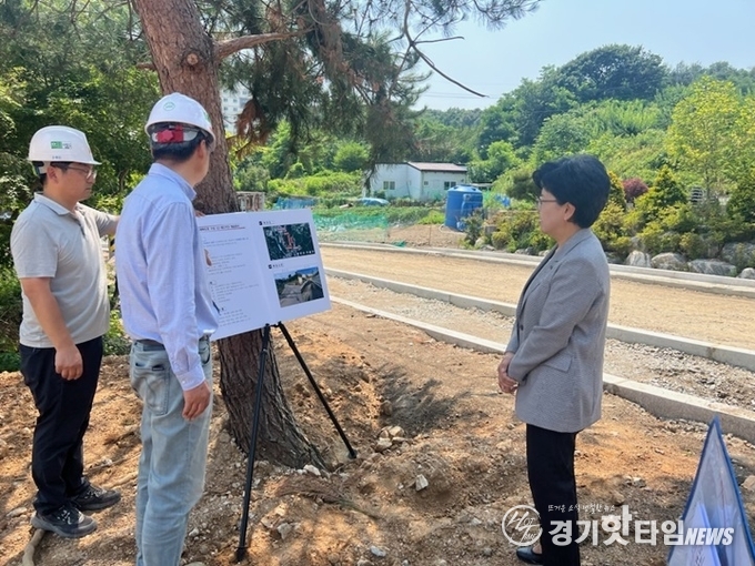 단국대학교 인근 개설공사 현장 확인 모습 (사진=용인특례시)