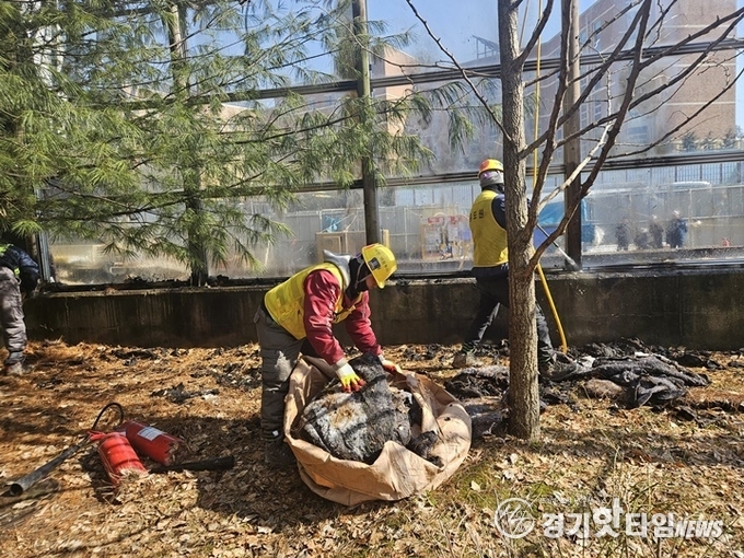 자체 진화 모습 (사진=화성소방서)