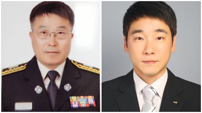 극적 구조 펼친 관진익(좌), 조태범(우) 대원 (사진=수원남부소방서)