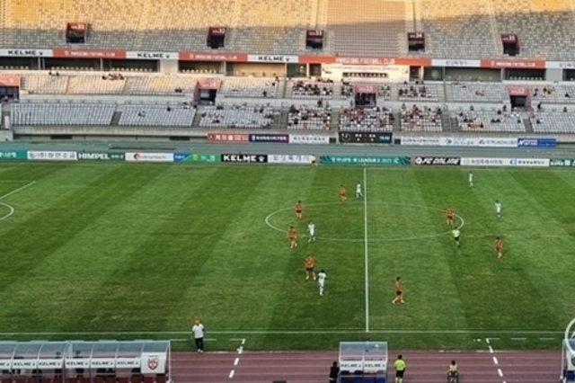 K리그2 23라운드 화성FC 홈경기서 김포FC 맞아 0:1 패배