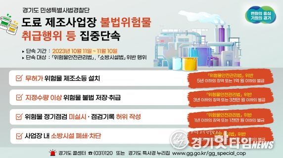 불법위험물 취급행위 집중 단속