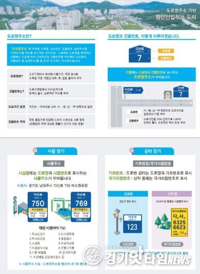 남양주시, 시민 편의 위한 휴대용 주소정보안내도 제작 …읍면동에 배포