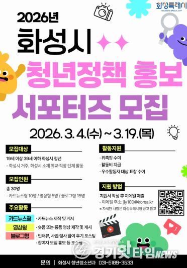 청년정책 홍보 서포터즈 모집 홍보 포스터