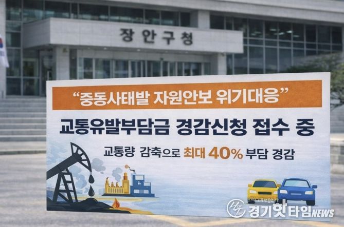 수원시 장안구, “자원안보 위기 대응”교통유발부담금 경감신청 접수 중