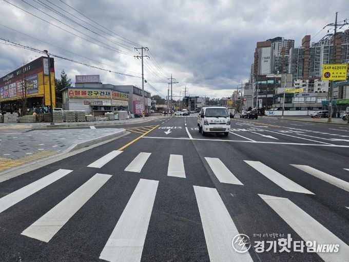 의정부시, 만가대 교차로 개선 완료…차로 확대‧불법 현수막 차단