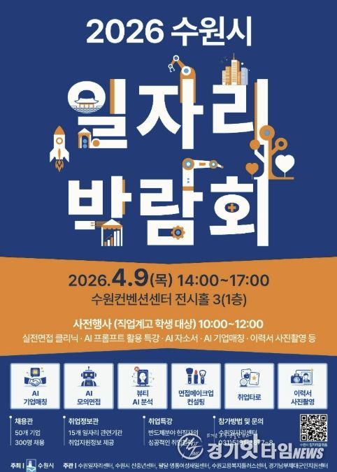 2026 수원시 일자리박람회 홍보물.