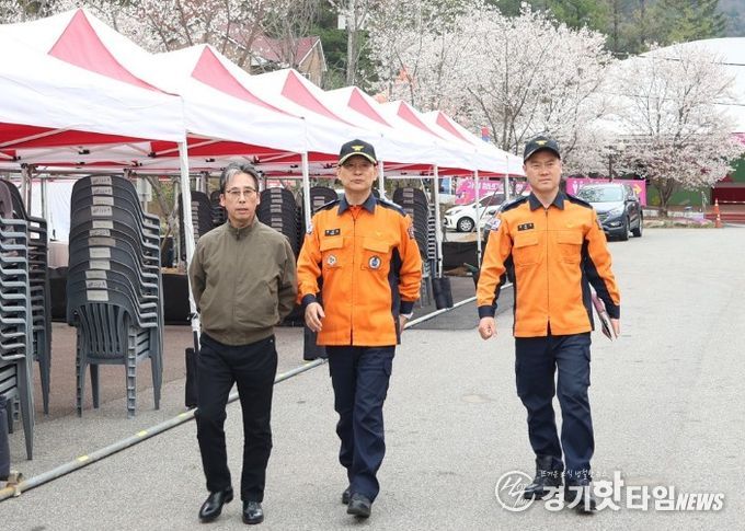 가평소방서, 『에덴벚꽃길 벚꽃축제』 대비 현장안전지도 실시