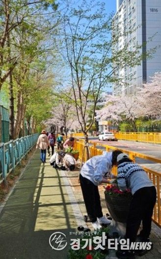 고양시 행신3동, 초화류 식재로 아름다운 꽃길 조성